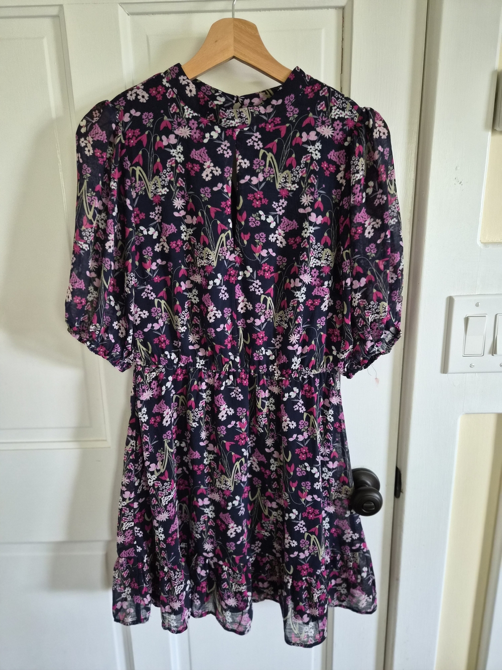 Keyhole Floral Mini Dress
